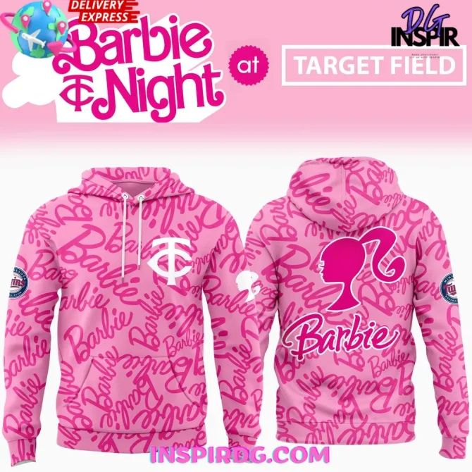 Minnesota Twins Barbie Night 2025 All Over Print Hoodie
