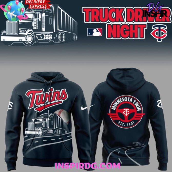 Limited Edition Twins Truck Driver Hoodie – Perfect For Mlb Fans & Drivers!