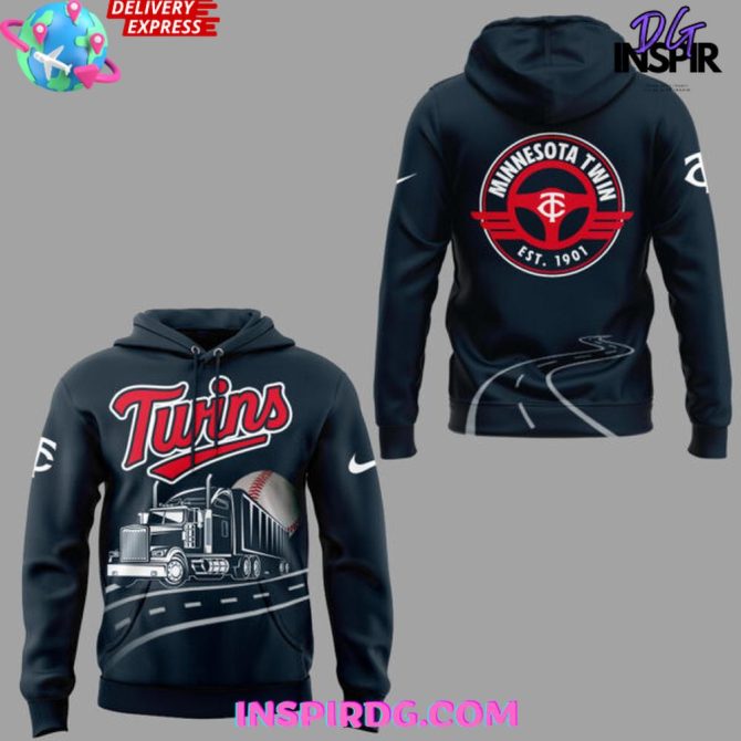 Limited Edition Twins Truck Driver Hoodie – Perfect For Mlb Fans & Drivers! - Image 2