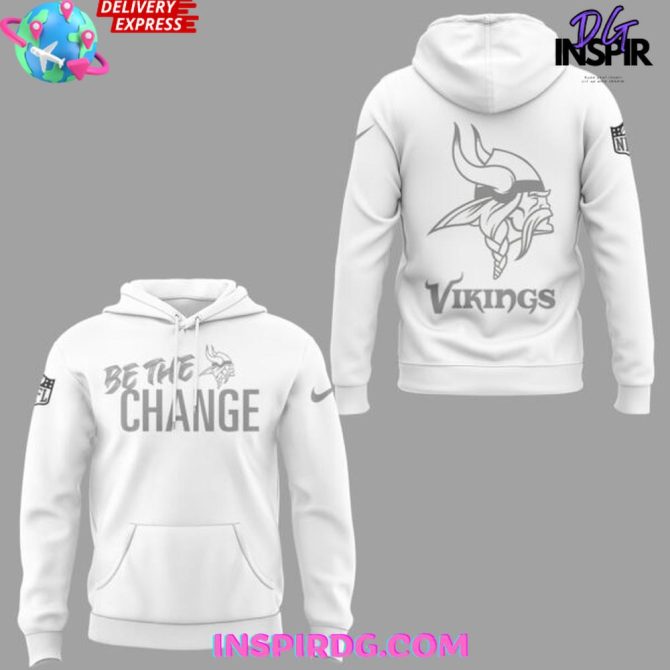 Minnesota Vikings Be The Change 2025 All Over Print Hoodie - Image 2