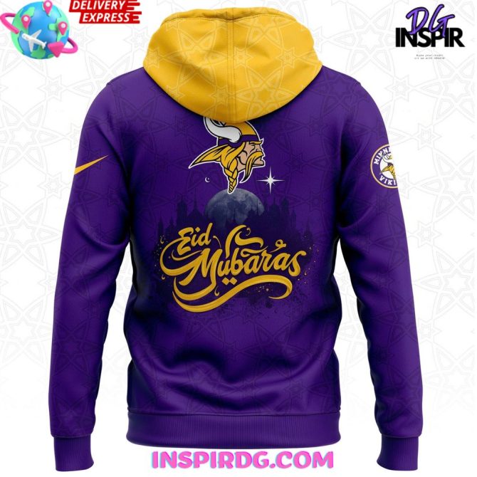 Minnesota Vikings X Eid Mubarak 2025 All Over Print Hoodie - Image 3