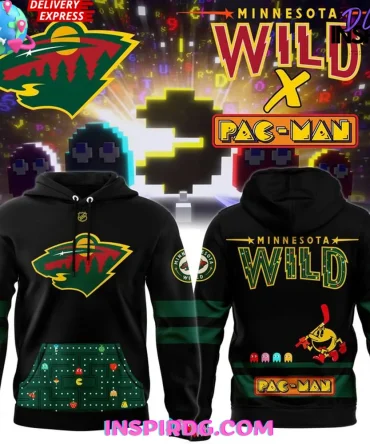 Minnesota Wild X Pac-Man Special Edition All Over Print Hoodie