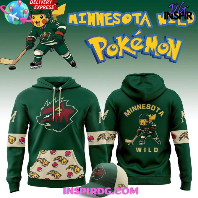 Minnesota Wild X Pokémon Special All Over Print Hoodie