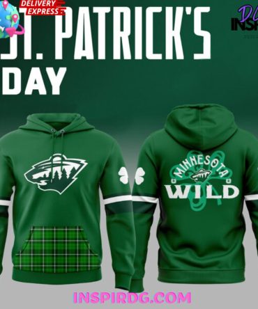 Minnesota Wild X St. Patrick’S 2025 All Over Print Hoodie, 3D Hoodie
