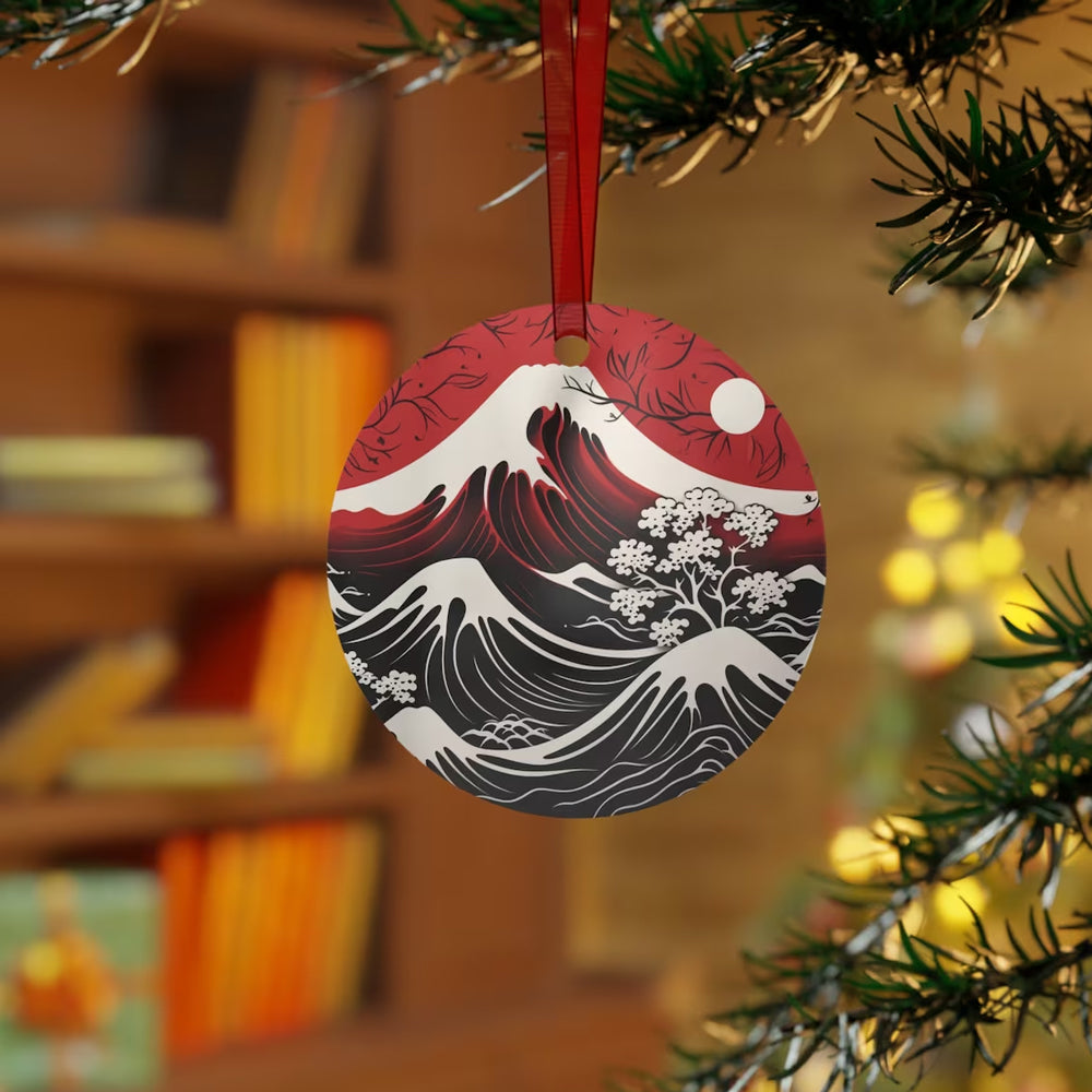 Mt Fuji Japanese Ceramic Christmas Ornament Perfect Gift For Holiday