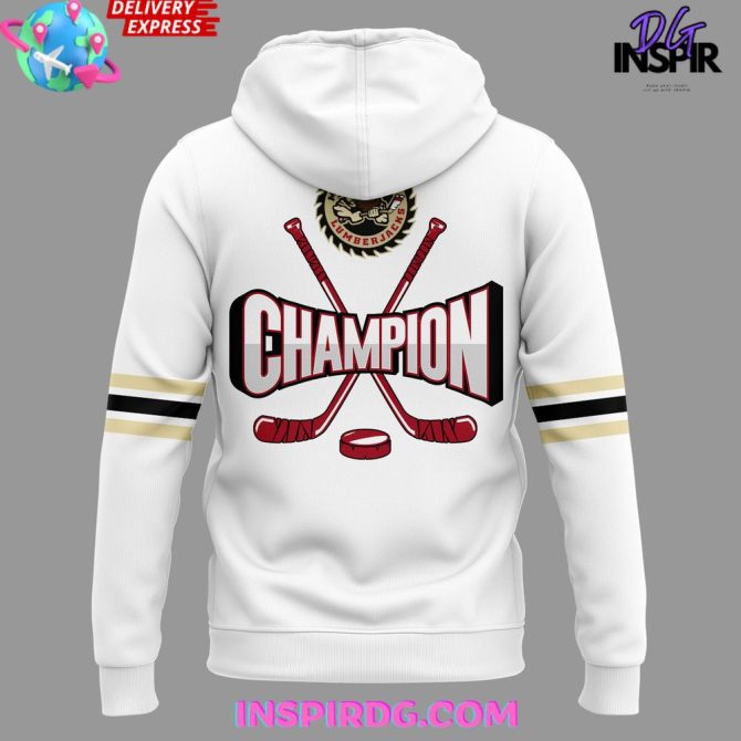 Muskegon Lumberjacks 2025 Ushl Clark Cup Performance White All Over Print Hoodie - Image 3