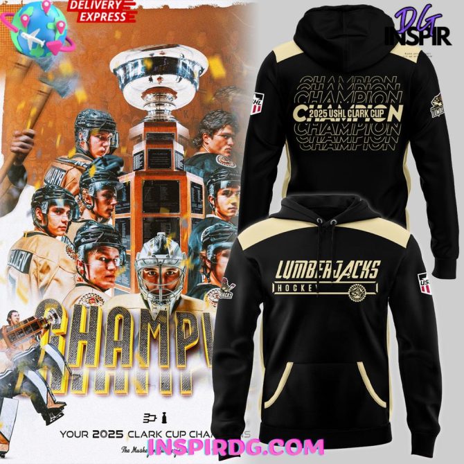 Muskegon Lumberjacks 2025 Ushl Clark Cup Special All Over Print Hoodie