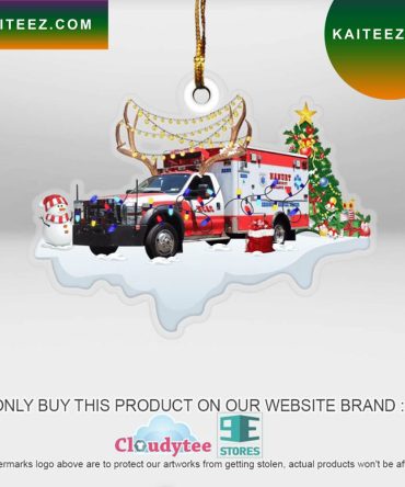 Nanuet New York Nanuet Ems Ford F 450 Type 1 Horton Ambulance Christmas Ornament