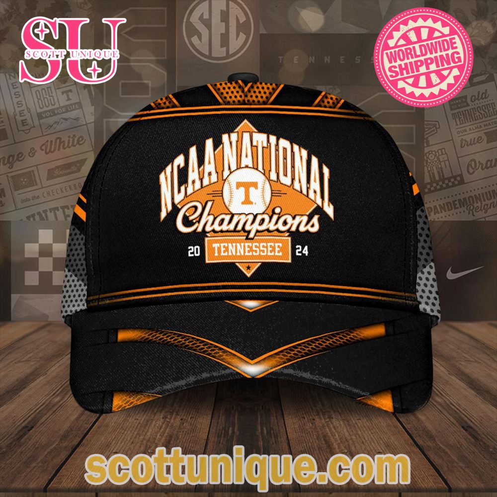 Ncaa National Champions Tennessee 2024 Black Classic Cap