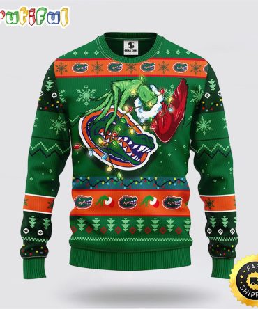 Ncaa Florida Gators Ugly Sweater Grinch Ugly Christmas Sweater