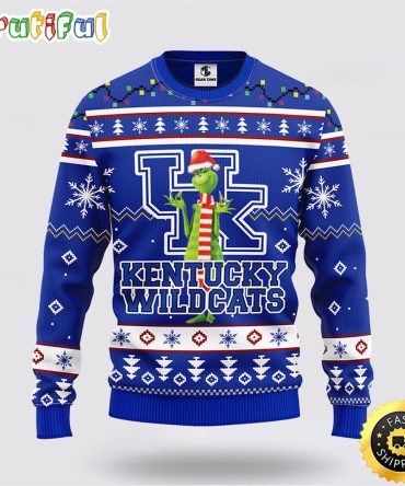 Ncaa Kentucky Wildcats Ugly Sweater Funny Grinch Ugly Christmas Sweater