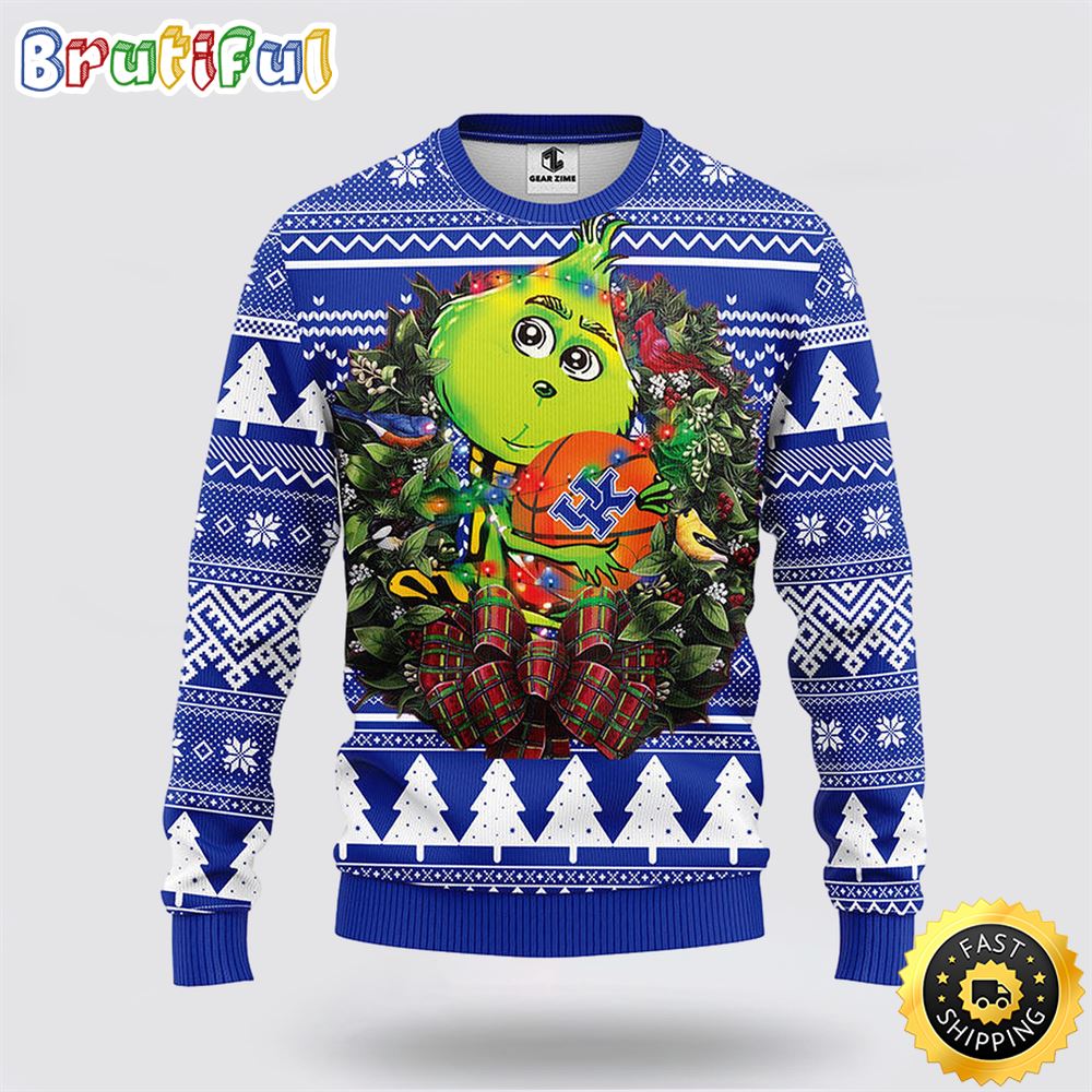 Ncaa Kentucky Wildcats Ugly Sweater Grinch Hug Ugly Christmas Sweater