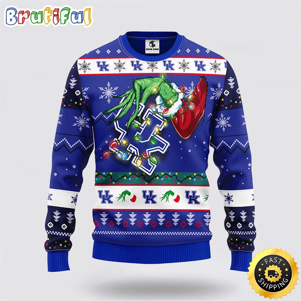 Ncaa Kentucky Wildcats Ugly Sweater Grinch Ugly Christmas Sweater