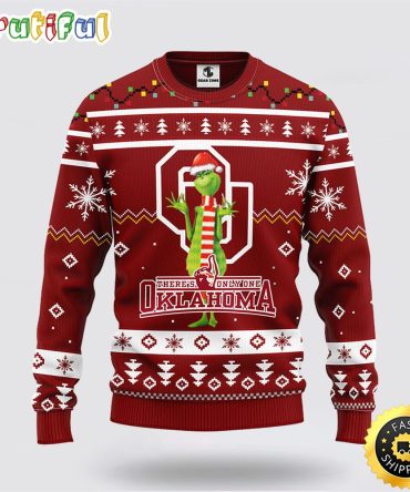 Ncaa Oklahoma Sooners Ugly Sweater Funny Grinch Ugly Christmas Sweater