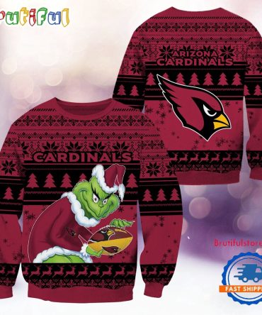 Nfl Arizona Cardinals Football Grinch Christmas Ugly Sweater