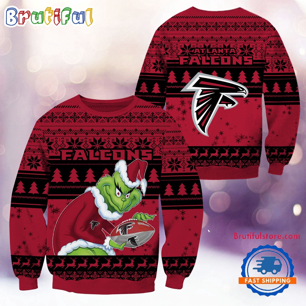 Nfl Atlanta Falcons Football Grinch Christmas Ugly Sweater