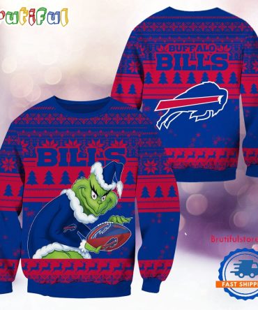 Nfl Buffalo Bills Football Grinch Christmas Ugly Sweater