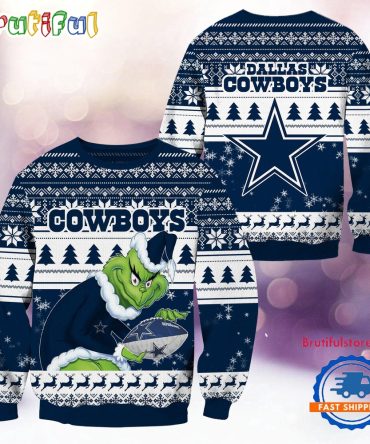 Nfl Dallas Cowboys Football Grinch Christmas Ugly Sweater