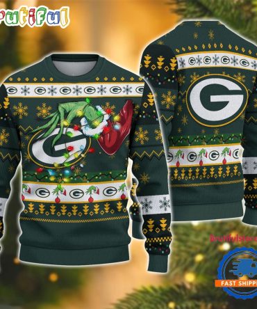 Nfl Green Bay Packers Special Grinch'S Hand Football Christmas Ugly Sweater