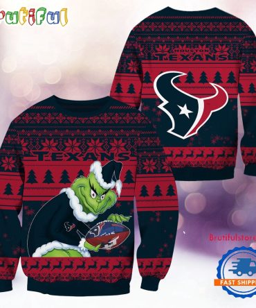 Nfl Houston Texans Football Grinch Christmas Ugly Sweater