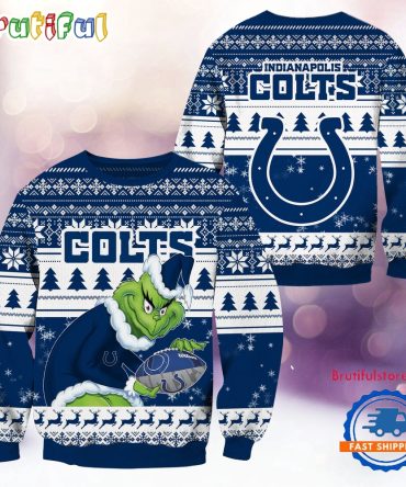 Nfl Indianapolis Colts Football Grinch Christmas Ugly Sweater