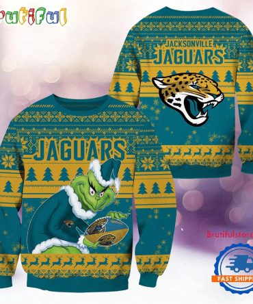 Nfl Jacksonville Jaguars Football Grinch Christmas Ugly Sweater