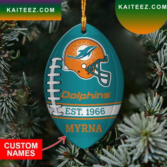 Nfl Miami Dolphins Christmas Ornament