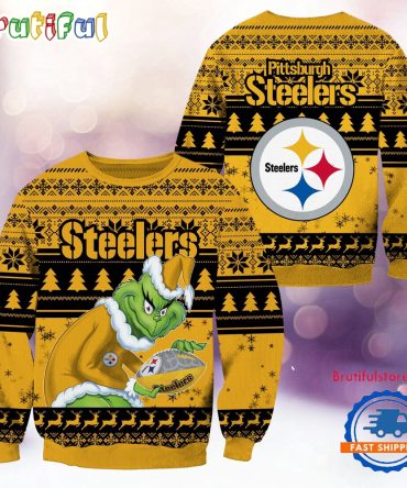 Nfl Pittsburgh Steelers Football Grinch Christmas Ugly Sweater