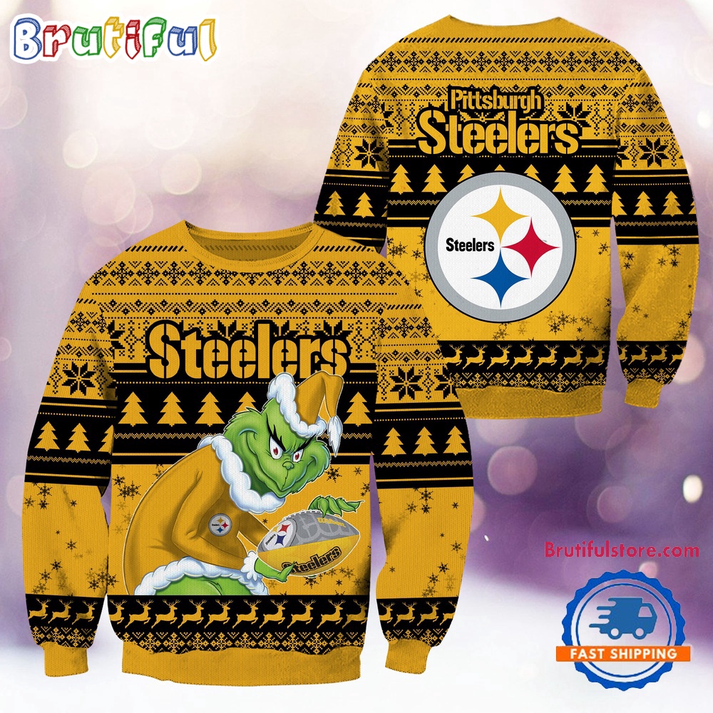 Nfl Pittsburgh Steelers Football Grinch Christmas Ugly Sweater
