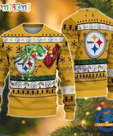 Nfl Pittsburgh Steelers Special Grinch'S Hand Football Christmas Ugly Sweater