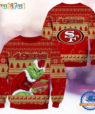Nfl San Francisco 49Ers Football Grinch Christmas Ugly Sweater