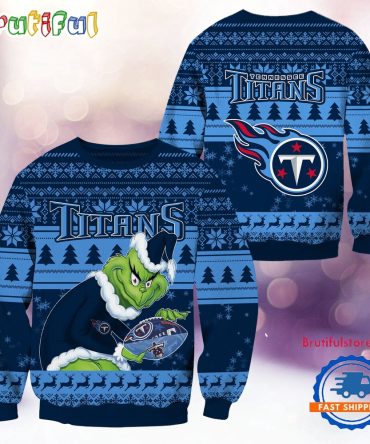 Nfl Tennessee Titans Football Grinch Christmas Ugly Sweater