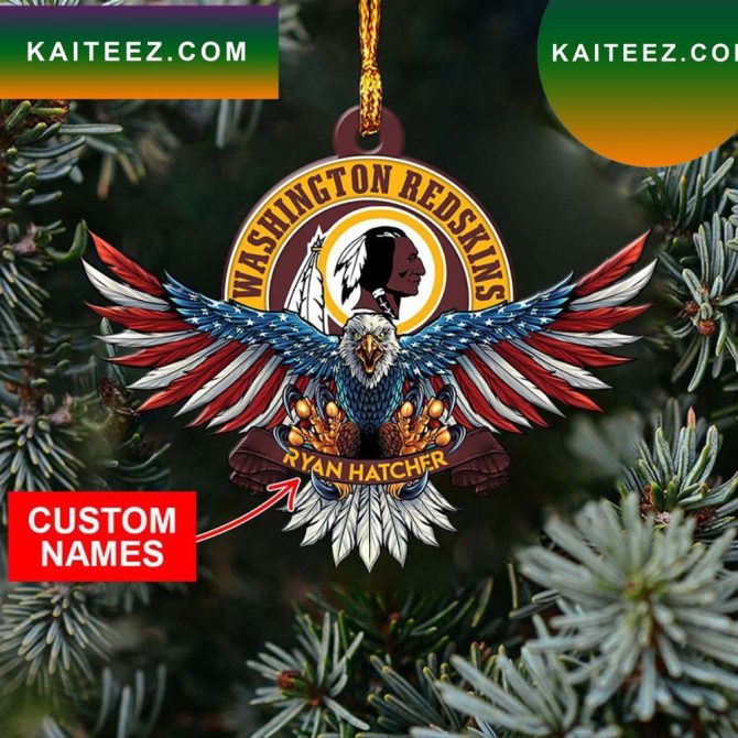 Nfl Washington Redskins Xmas American Us Eagle Ornament