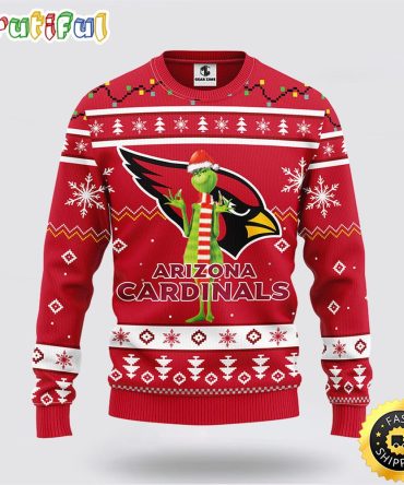 Nfl Arizona Cardinals Ugly Sweater Funny Grinch Ugly Christmas Sweater
