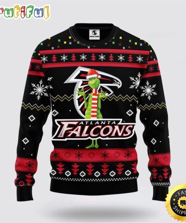 Nfl Atlanta Falcons Ugly Sweater Funny Grinch Ugly Christmas Sweater