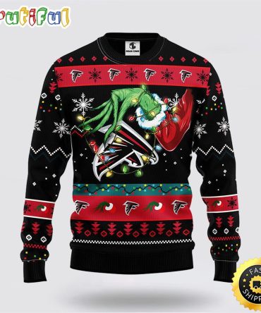 Nfl Atlanta Falcons Ugly Sweater The Hand Of Grinch Ugly Christmas Sweater