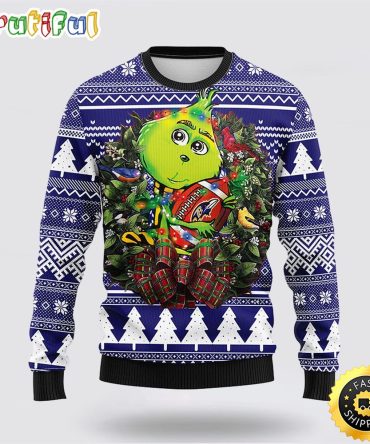 Nfl Baltimore Ravens Ugly Sweater Grinch Hug Ugly Christmas Sweater