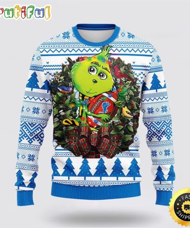 Nfl Detroit Lions Ugly Sweater Grinch Hug Ugly Christmas Sweater