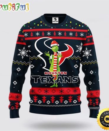 Nfl Houston Texans Ugly Sweater Funny Grinch Ugly Christmas Sweater
