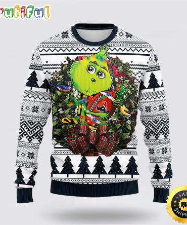 Nfl Houston Texans Ugly Sweater Grinch Hug Ugly Christmas Sweater