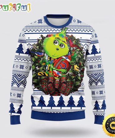 Nfl Indianapolis Colts Ugly Sweater Grinch Hug Ugly Christmas Sweater
