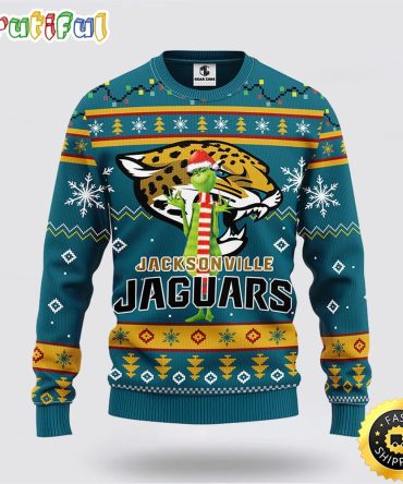 Nfl Jacksonville Jaguars Ugly Sweater Funny Grinch Ugly Christmas Sweater