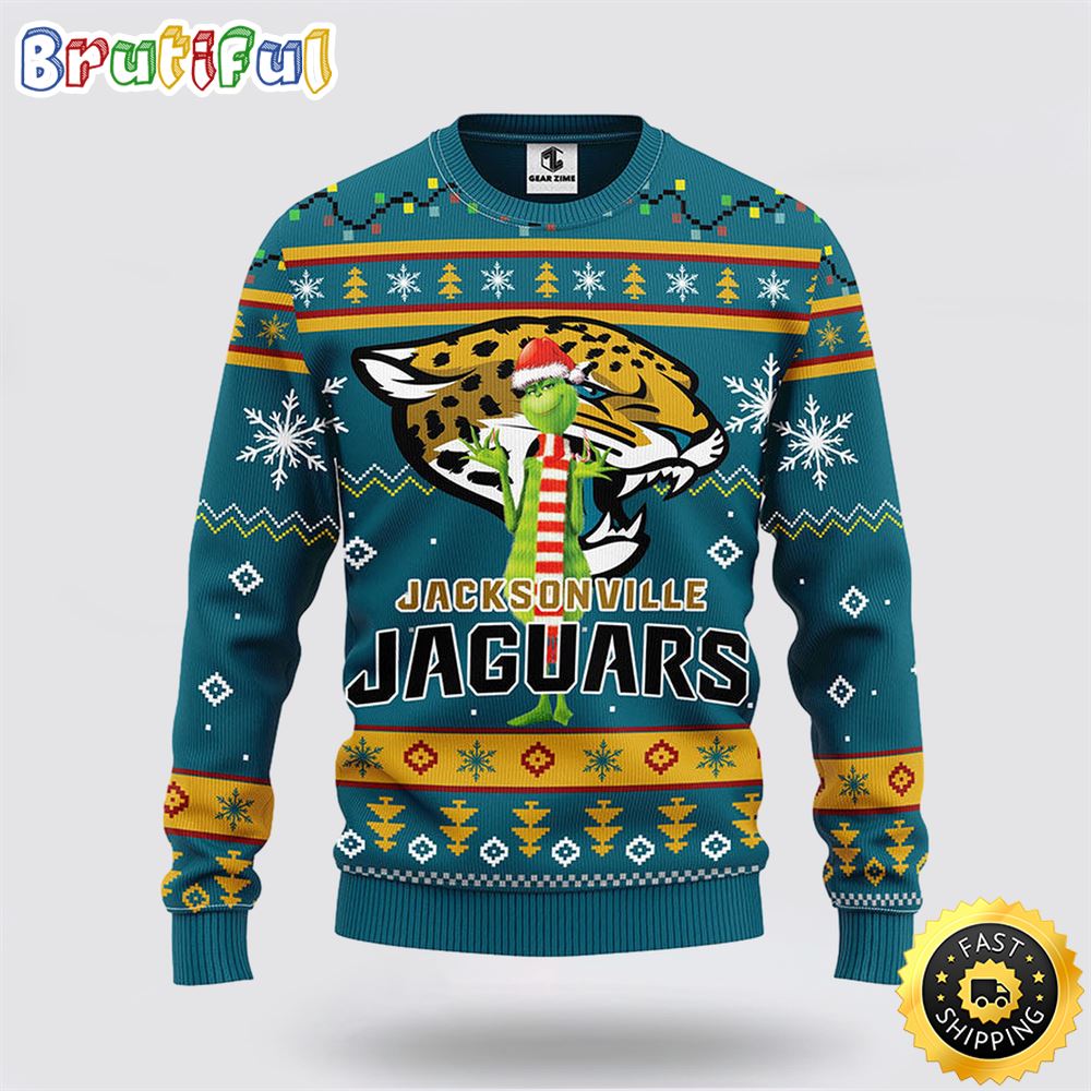 Nfl Jacksonville Jaguars Ugly Sweater Funny Grinch Ugly Christmas Sweater