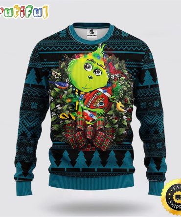 Nfl Jacksonville Jaguars Ugly Sweater Grinch Hug Ugly Christmas Sweater