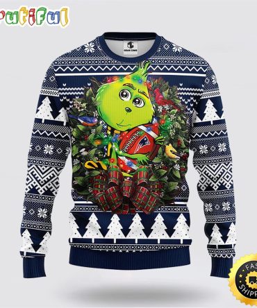 Nfl New England Patriots Ugly Sweater Grinch Hug Ugly Christmas Sweater