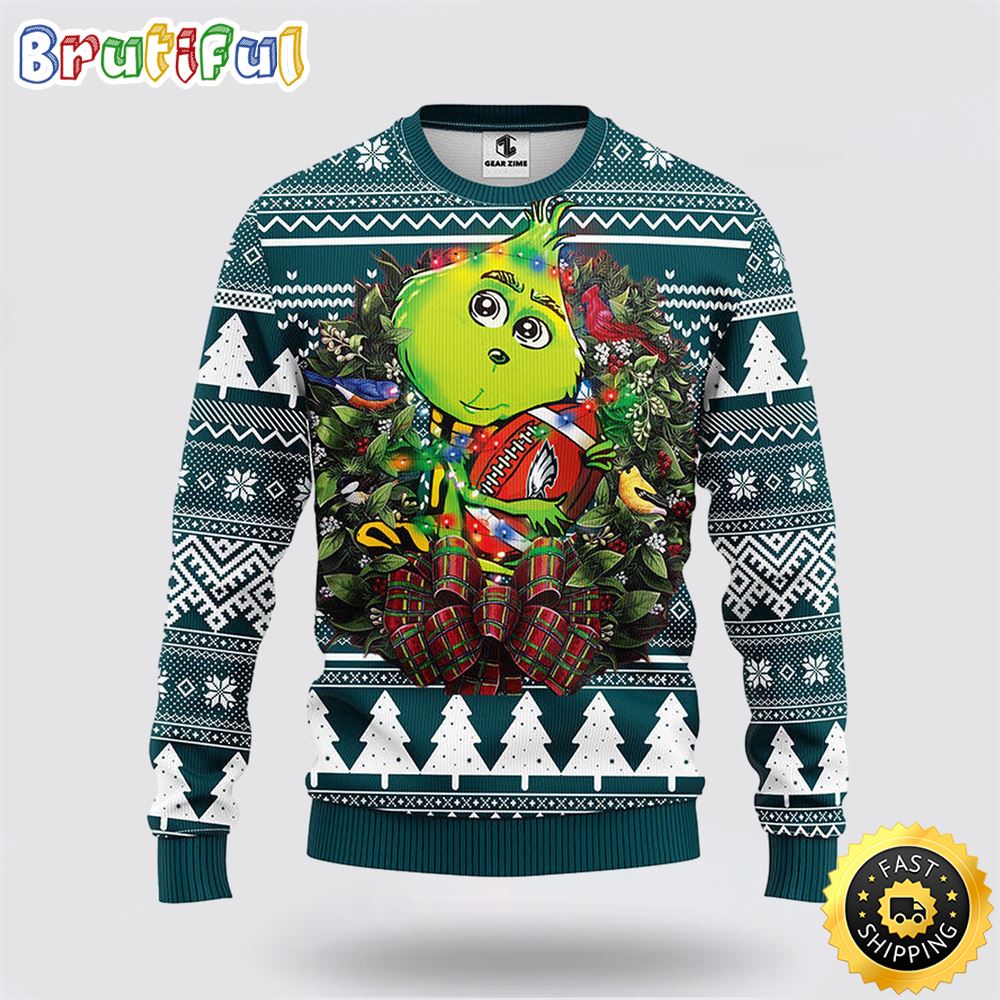 Nfl Philadelphia Eagles Ugly Sweater Grinch Hug Ugly Christmas Sweater