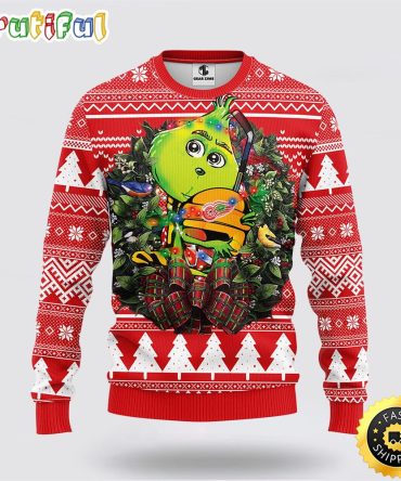Nhl Detroit Red Wings Ugly Sweater Grinch Hug Ugly Christmas Sweater