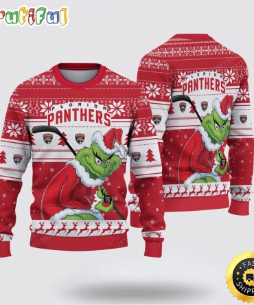 Nhl Florida Panthers Ugly Sweater Grinch Christmas Sweater