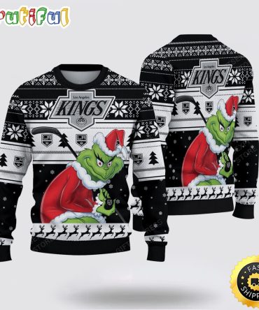 Nhl Los Angeles Kings Ugly Sweater Grinch Christmas Sweater