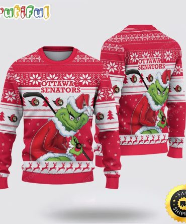 Nhl Minnesota Wild Ugly Sweater Grinch Christmas Sweater